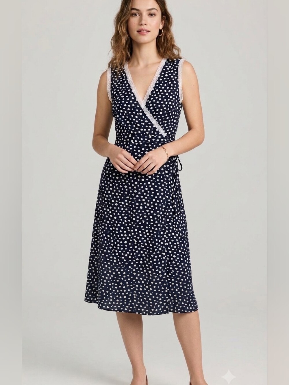 New Rouje x J.Crew Rencard polka dot dress size 4